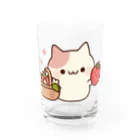 DECORのラブリーなにゃんこ　いちごver. Water Glass :front