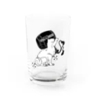 終身名誉かわいい担当の山東京伝の桃太郎の犬 Water Glass :front