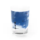 ブロッコリーガール⭐︎ミミの部屋の北欧写真　カゴメと空と青 グラス前面