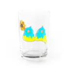 あやしいおばさん くろまめさんのウィンコ（ひまわり） Water Glass :front