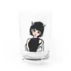 ぺろぺろっの黒猫ちゃん Water Glass :front