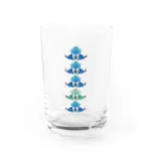 BeArtSuzumaruのぺたんこアオカケス縦 Water Glass :front