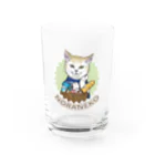 noraneko_storeのお買い物猫 Water Glass :front