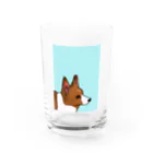 りりのお絵描き屋さんの凛としたコーギー Water Glass :front