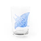 栗坊屋のブルーマンタ Water Glass :front