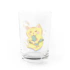 トラとハチワレのぬいぐるみとトラ Water Glass :front