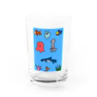 絵が下手な人。の海産物フェア Water Glass :front