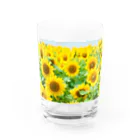 orange_honeyのひまわり2 Water Glass :front