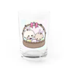 pote©o*  ハンドメイドドッグウェアの風香ちゃん涼香ちゃんイースターバージョン Water Glass :front