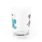 FOXY COLORSのソックモンキー＆ガネゾー I LOVE YOGA Water Glass :front