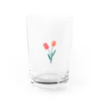 ながみやよいのシンプル・チューリップ🌷 Water Glass :front