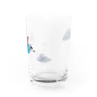 Chihiro Taki goodsの赤と青のひつじ Water Glass :front