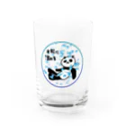 threegreenの【悟りパンダ】溺れちゃった Water Glass :front