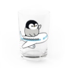 DECORの心くばりペンギン　飛行機ver. Water Glass :front