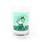 😸Kiyoshi😸のグリーンcat Water Glass :front