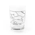 ﾃﾞｻﾞｲﾝｽﾀｼﾞｵ_ﾆｸｷｭｰのOHIRUNE TIME|Line art Water Glass :front