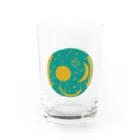 小坂保行の天文盤　舟と日の出日の入りつき Water Glass :front