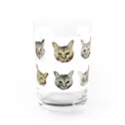 ヒカリタケウチのひげのながいねこ Water Glass :front