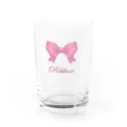 savannahのRibbon-Pink Water Glass :front