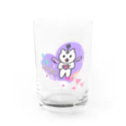 ココロの修理屋さん🔧の虹くま🌈ハート Water Glass :front