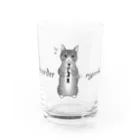 Ａｔｅｌｉｅｒ　Ｈｅｕｒｅｕｘのリコーダーを吹く猫　recorder　nyanko Water Glass :front