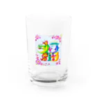 hanamoji-mayuの福福 Water Glass :front