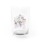 きたはりゃおえかき。。SUZURI店のおねがい！もふもふ七福神さま〜♪ Water Glass :front