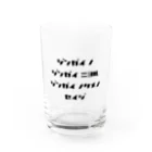 LUNARHOLIC STOREの<BASARACRACY>人外の人外による人外のための政治（カタカナ・黒） Water Glass :front