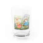 絵本作家のざっか屋さんのrainy Water Glass :front