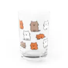 肉球書庫（絵）の猫ちゃんたち Water Glass :front