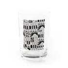 junyersSOXのA4ロゴ Water Glass :front