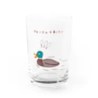 NIKORASU GOのユーモアデザイン「鴨うどんを食べたい」 Water Glass :front