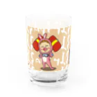 Siderunの館 B2のコップ類だよ！さげみちゃん(背景オレンジ) Water Glass :front