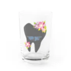 ハイジなわた歯 by Yamie ArtのHAPPY SMILE グレーversion Water Glass :front