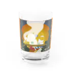 TOAのビールのグッズの【ハニーペールエール】ビールラベル風グラス Water Glass :front