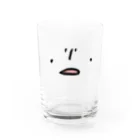 びっとのやる気のない猫の顔 Water Glass :front