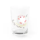 EDGEのスズリのずっこけハムスター　仰向け Water Glass :front