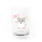 EDGEのスズリのジャンガリアンハムスター　OKサイン Water Glass :front