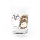 目つきの悪い猫＠いけやけいの酔っ払いにゃんこ Water Glass :front