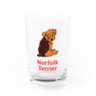 TOMOS-dogのふりむき犬（ドット）ブラタン Water Glass :front