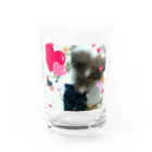 』Always Keep Sunshine in your heart🌻のKantarou the Sheltie Water Glass :front