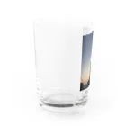 Hatumiの朝焼けと電柱と家 Water Glass :left