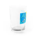 どぐまぐ商店の弾ける青玉グラス Water Glass :left