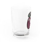 きくのらくがきのプラム形ミニトマト(ブラック)ときく Water Glass :left