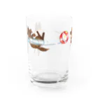 くろげちゃまじりのグラスで泳ぐ甲斐犬 Water Glass :left