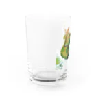 Oubiのずっと監視中　エボシカメレオン　オクラ Water Glass :left