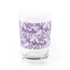 花と寅オンラインショップSUZURI支店の【flor púrpura】総柄グラス グラス左面