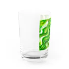 luontoiroのウェーブ　緑 Water Glass :left