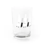 ねこやにわとりやのWALKING PIANO Water Glass :left