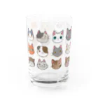 RIN-SHOPの猫々の顔をそろえて2 Water Glass :left